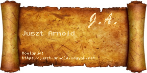 Juszt Arnold névjegykártya