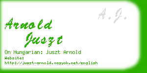 arnold juszt business card